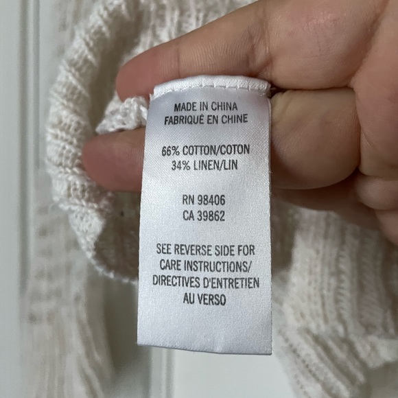 Theory Rainee Pointing Open Knit Sweater - Cream - Picture 4 of 6